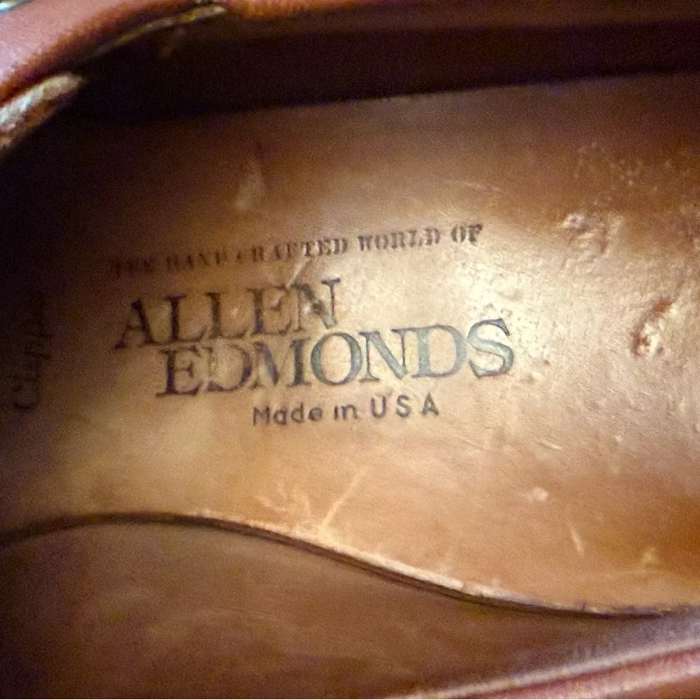 Allen Edmonds Clipper Deck Boat Tie Shoes Men’s 10 Brown Leather Preppy Travel